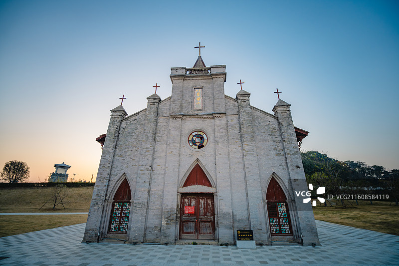 九江湖口县天主教堂图片素材