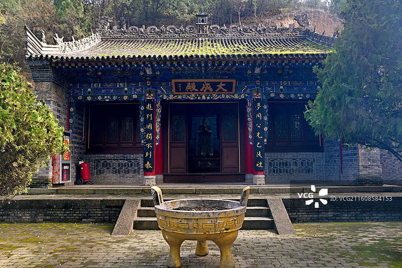 陕西岐山周公庙大成殿图片素材