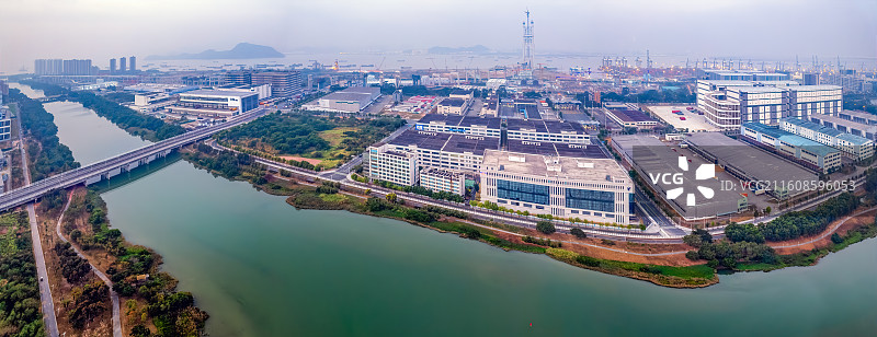 虎门港综合保税区，穂丰年水道，狮子洋通道，虎门港货运码头图片素材