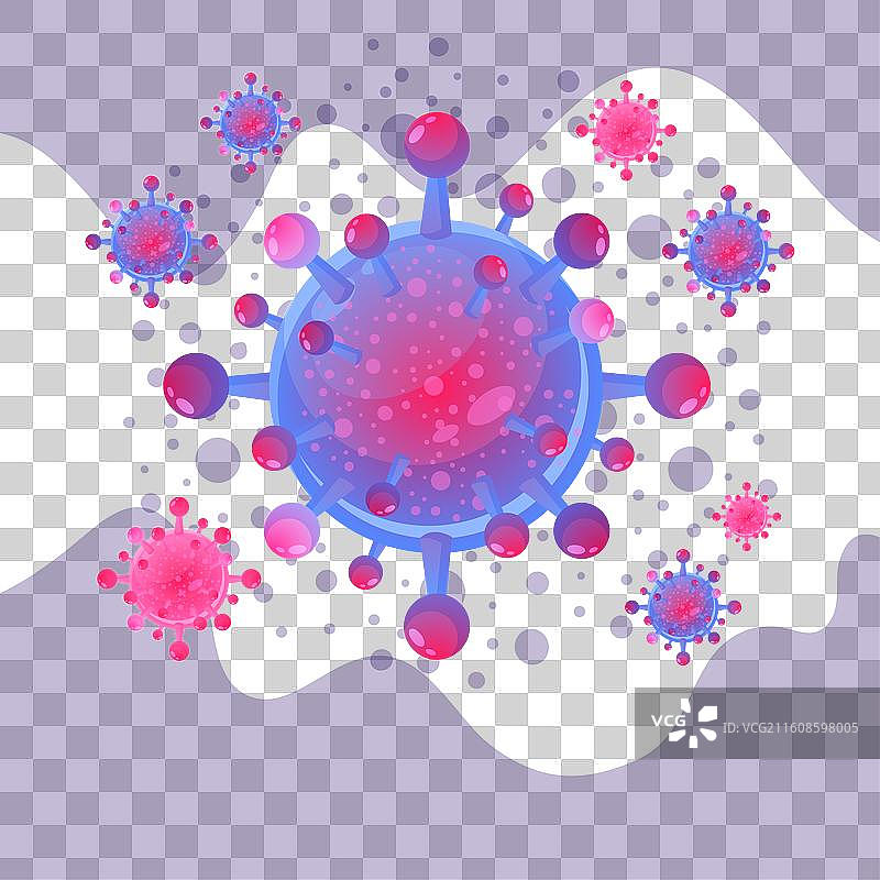 用于模板的新型冠状病毒标志概念图片素材