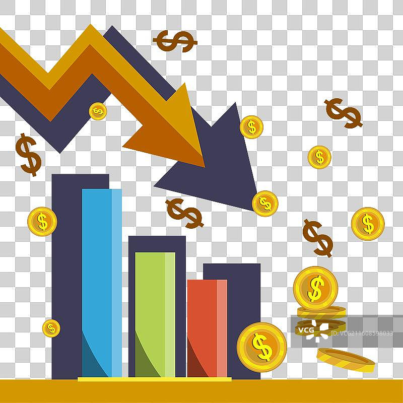 扁平化设计 破产图片素材