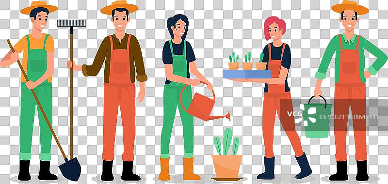 色彩丰富的农民系列图片素材