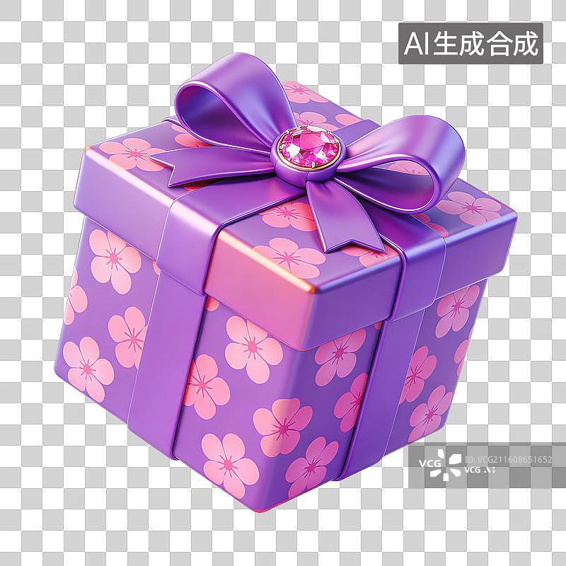 【AI数字艺术】漂浮在空中的礼物盒免抠图形图片素材