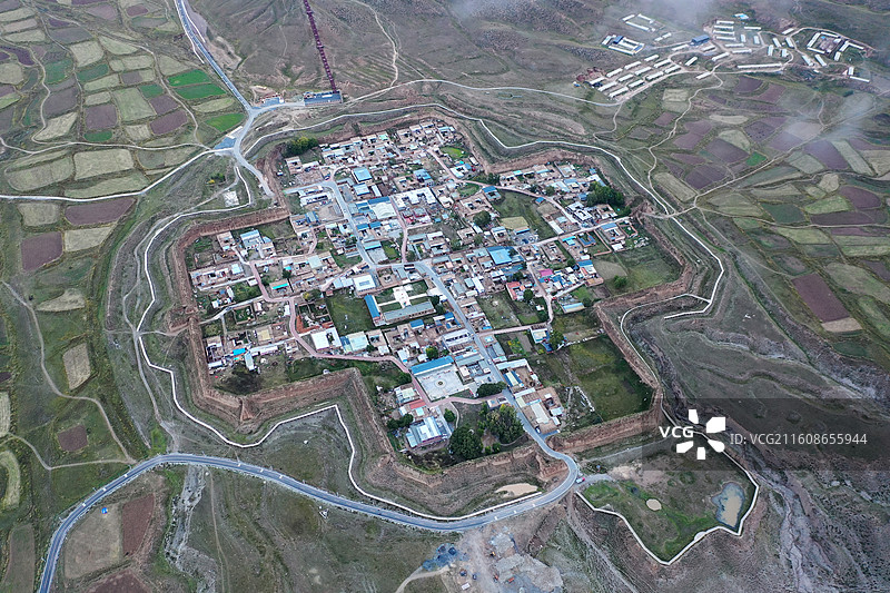 甘加秘境航拍图片素材