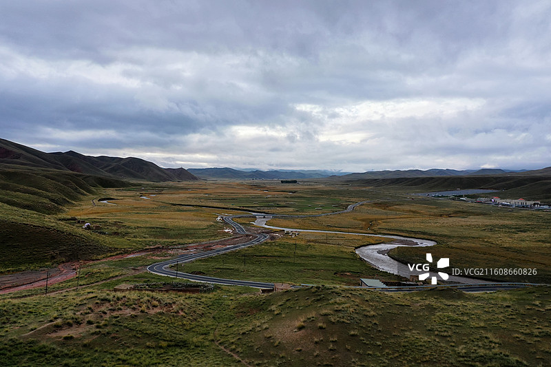 甘加秘境航拍图片素材