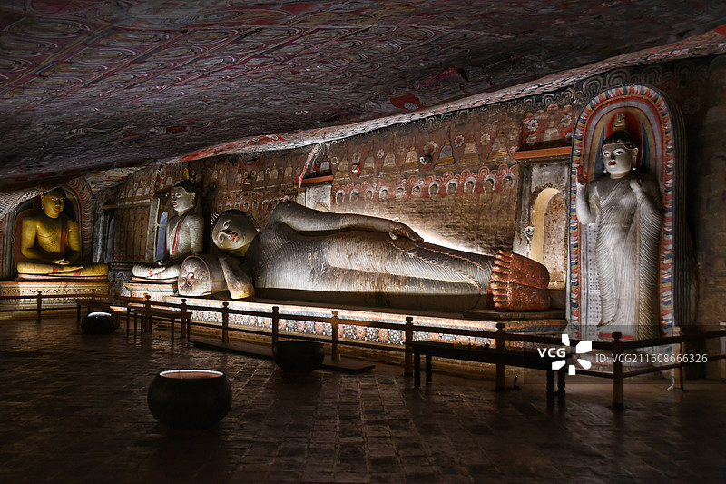斯里兰卡丹布勒石窟寺 Dambulla Cave Temple图片素材