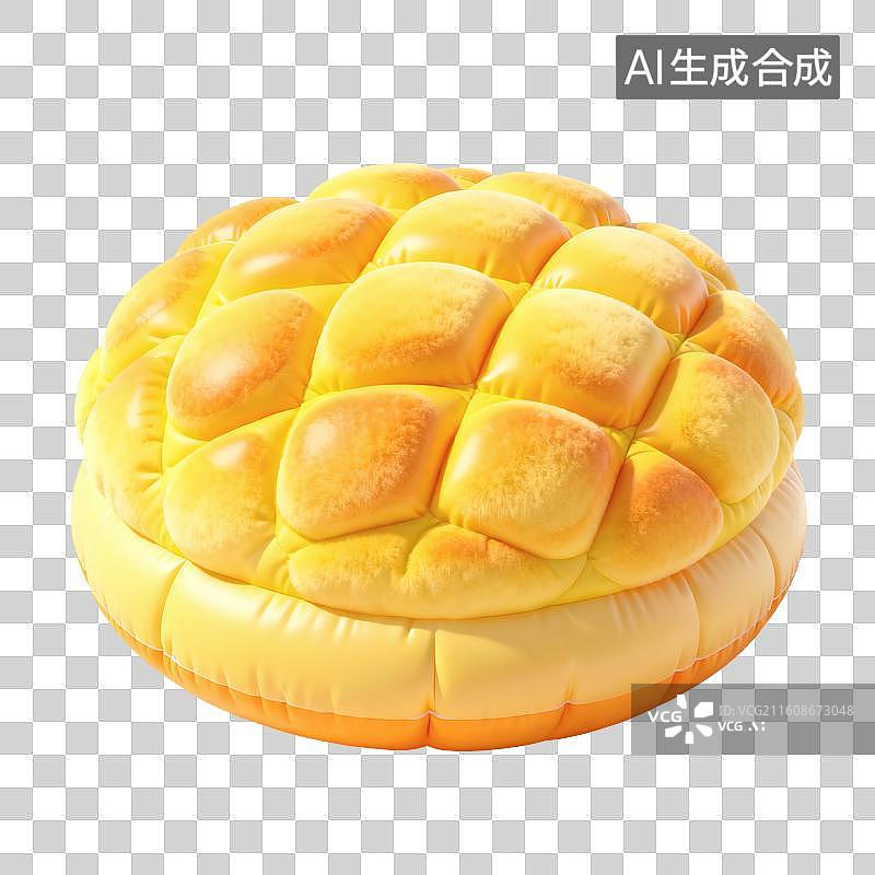 【AI数字艺术】菠萝包食物插画图片素材
