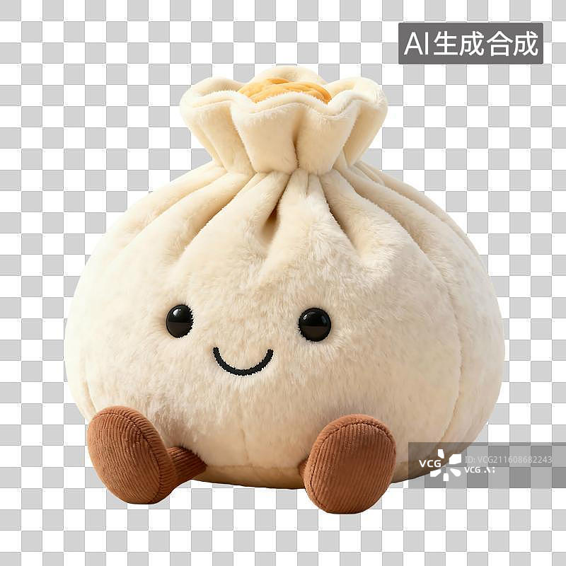 【AI数字艺术】可爱毛绒玩偶风格美食元素建模图片素材