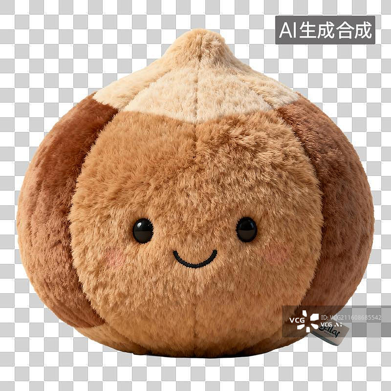 【AI数字艺术】可爱毛绒玩偶风格美食元素建模图片素材