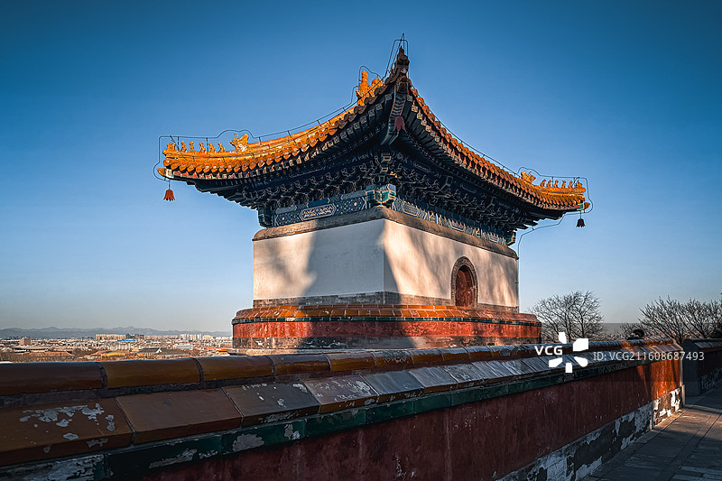 冬日里的古建筑图片素材