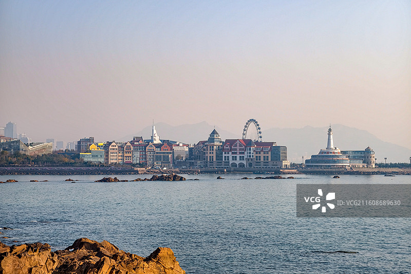 青岛城市海岸风光 海之恋公园图片素材