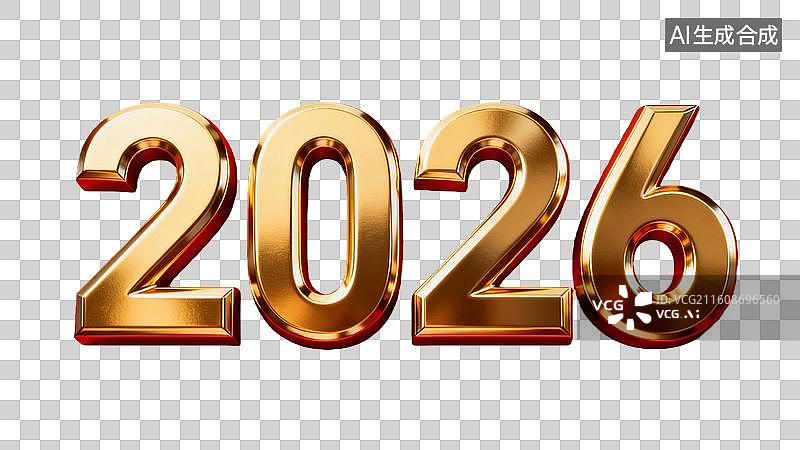 【AI数字艺术】马年2026艺术字，马年金属艺术字，马年2026艺术字图片素材