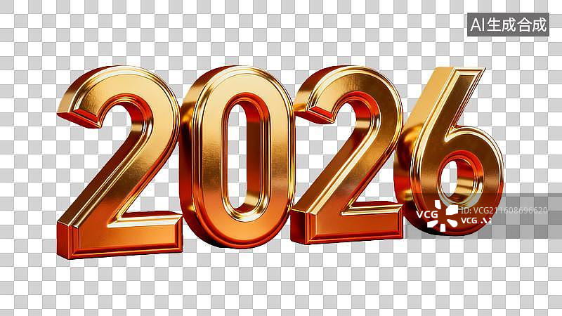 【AI数字艺术】马年2026艺术字，马年金属艺术字，马年2026艺术字图片素材