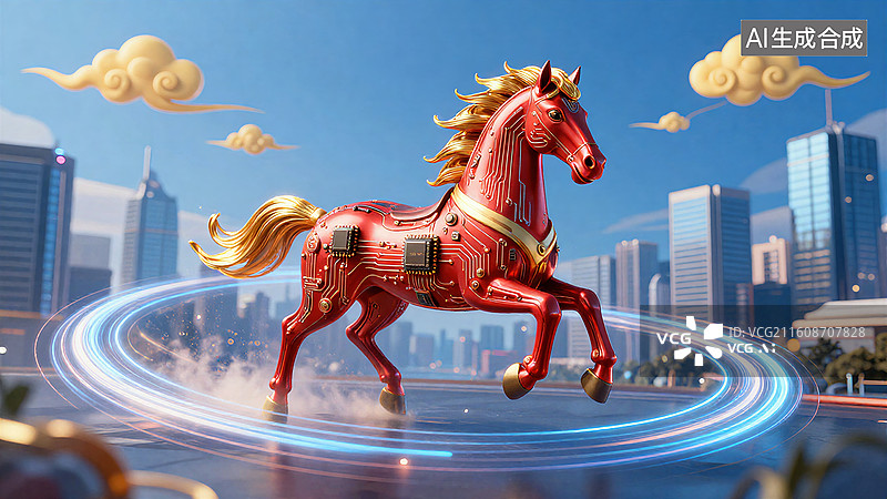 【AI数字艺术】马年春节主题图品图片素材