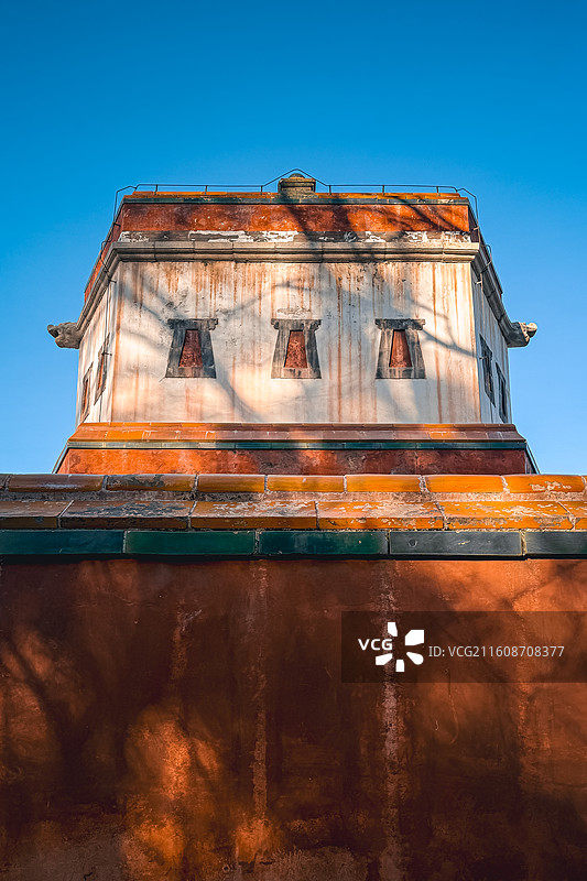 冬日里的古建筑图片素材