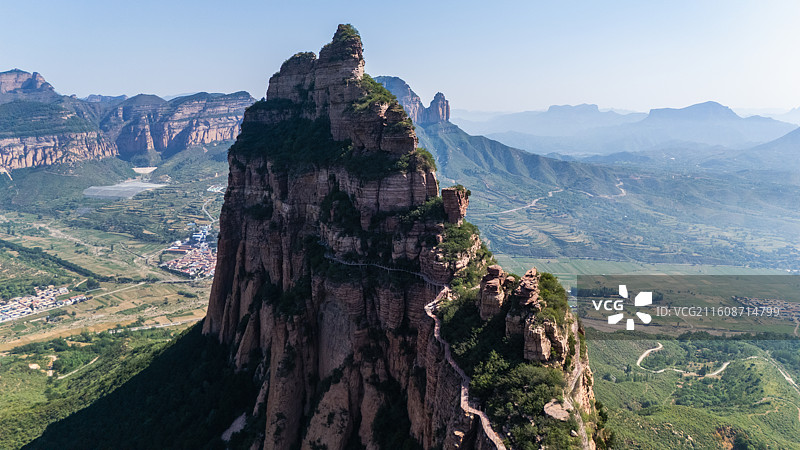 山西省长治中太行洗耳河黄崖洞景区航拍图片素材