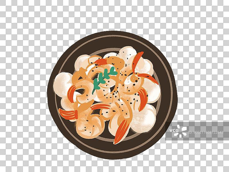 荔枝虾球图片素材