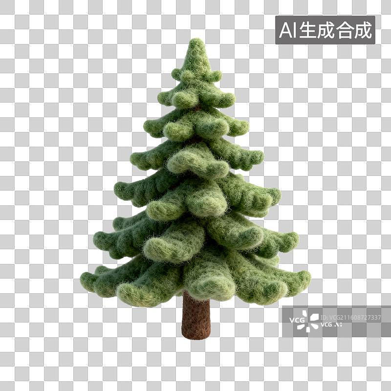 【AI数字艺术】手工制作的松树图片素材