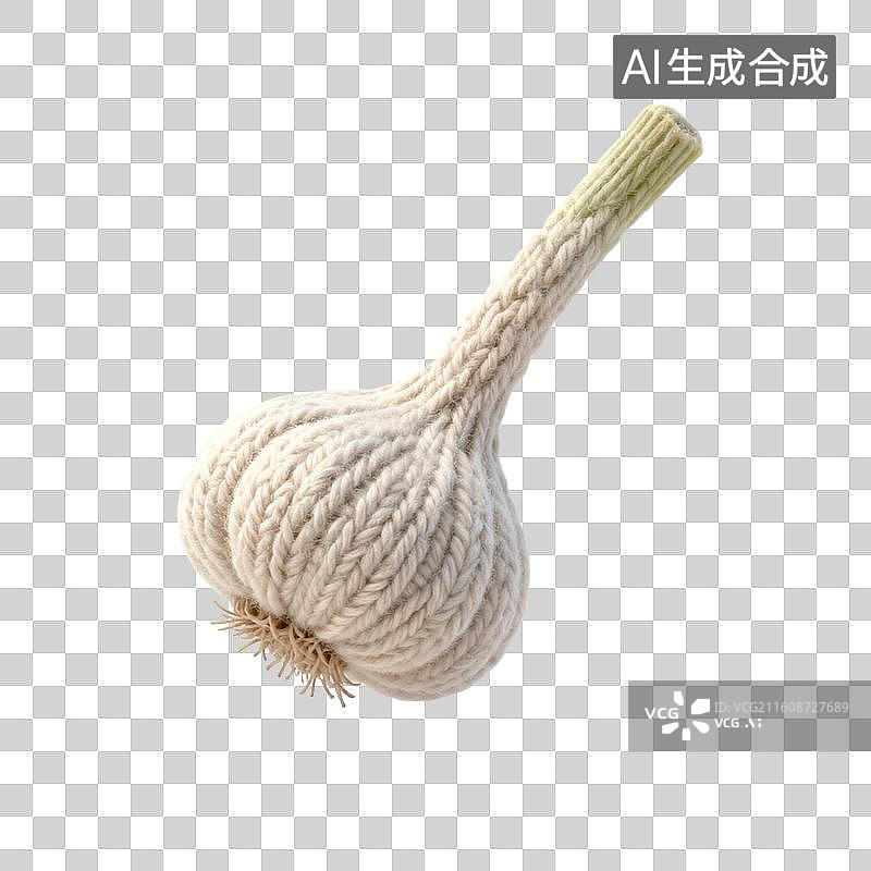【AI数字艺术】针织质感的大蒜图片素材