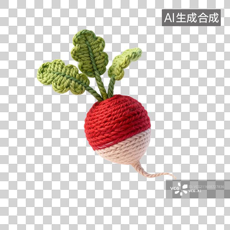 【AI数字艺术】手工钩织的萝卜图片素材