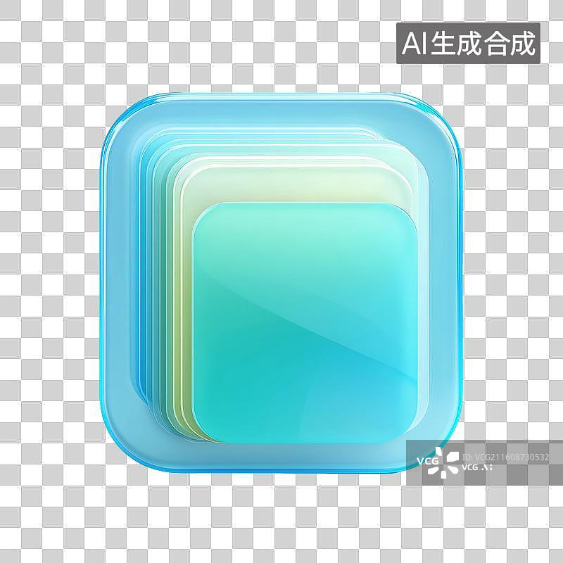 【AI数字艺术】透明相册图标图片素材
