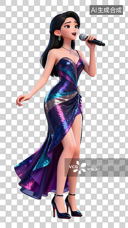 【AI数字艺术】歌手 唱歌图片素材