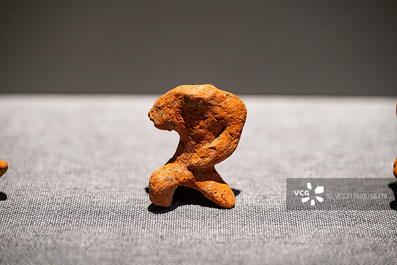 中国考古博物馆 文明起源展厅 新石器时代石家河文化 陶塑 湖北天门石家河遗址图片素材