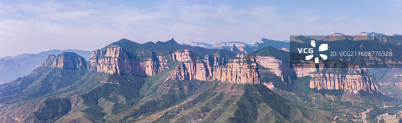 山西省长治中太行洗耳河黄崖洞景区航拍图片素材