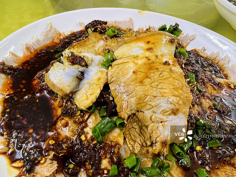 川菜美食蒜泥白肉、大刀白肉、李庄白肉图片素材