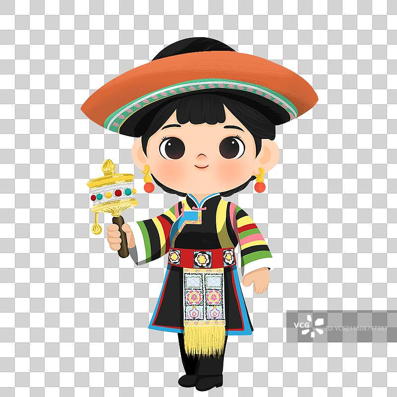 中国56个民族图鉴土族图片素材