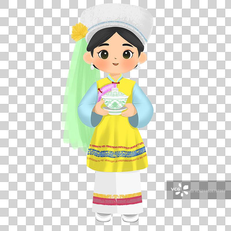 中国56个民族图鉴保安族图片素材