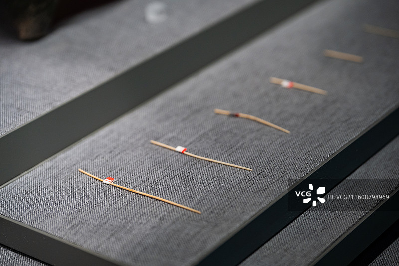 中国考古博物馆 文明起源展厅 新石器时代石峁文化 骨针 陕西神木石峁遗址图片素材