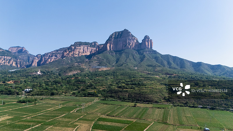 山西省长治中太行洗耳河黄崖洞景区航拍图片素材