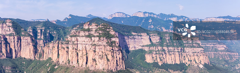 山西省长治中太行洗耳河黄崖洞景区航拍图片素材