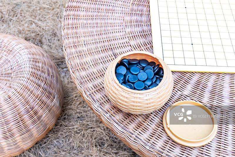 中国四川省绵阳市围棋,棋盘游戏,禅宗,灵性图片素材