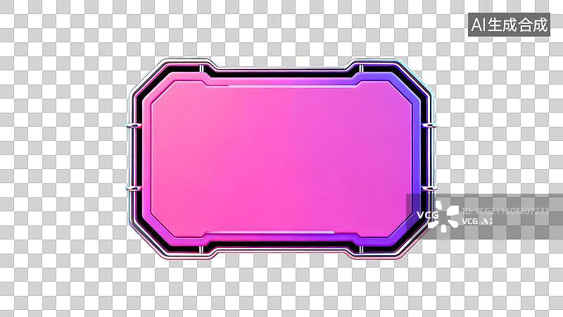 【AI数字艺术】科技感金属边框设计图片素材