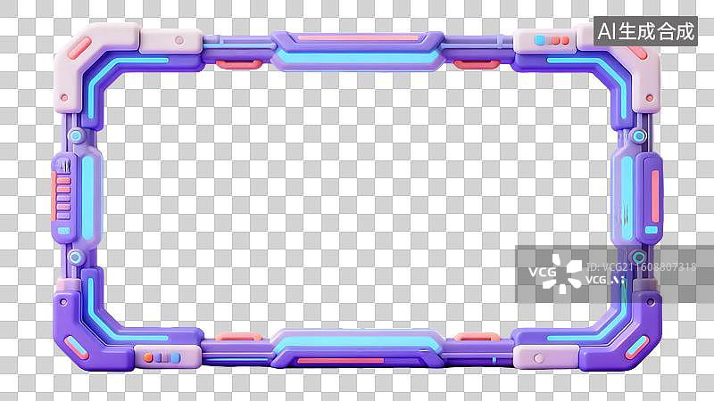 【AI数字艺术】科技感金属边框设计图片素材
