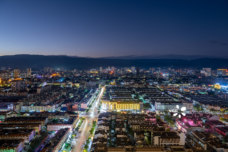 德宏州瑞丽市夜景图片素材