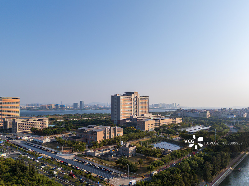 厦门海沧长庚医院建筑群航拍图片素材