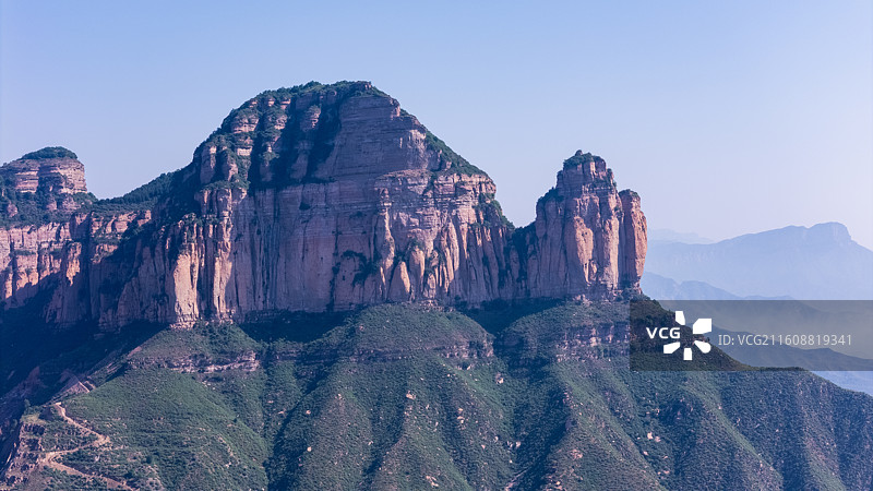山西省长治中太行洗耳河黄崖洞景区航拍图片素材