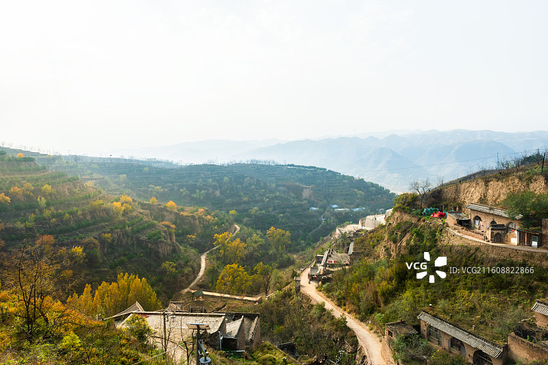 彩色的黄土高坡（吕梁临县碛口镇李家山古村落）图片素材
