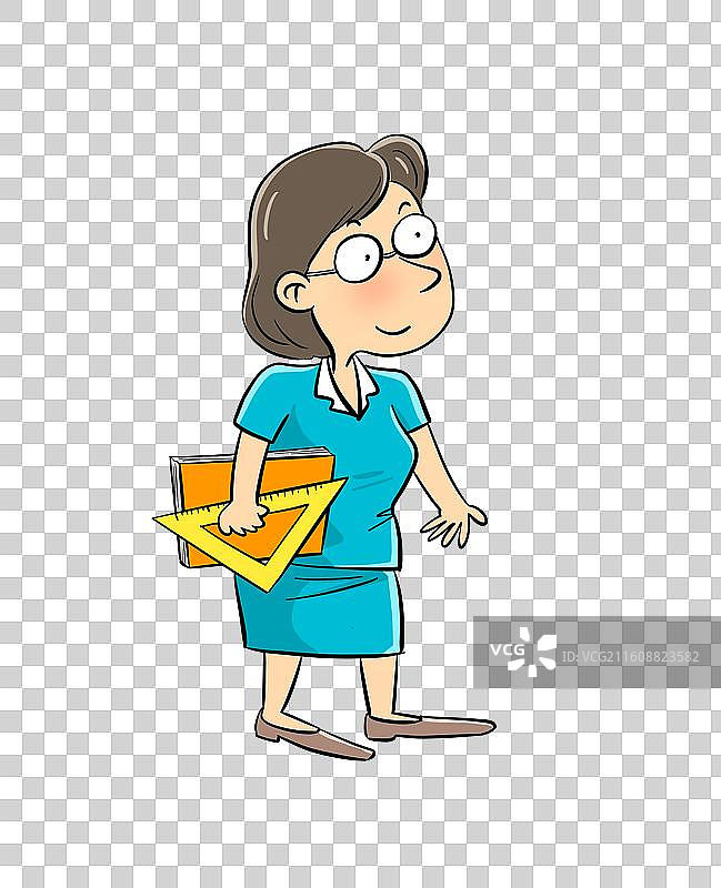 手拿教具的女教师图片素材