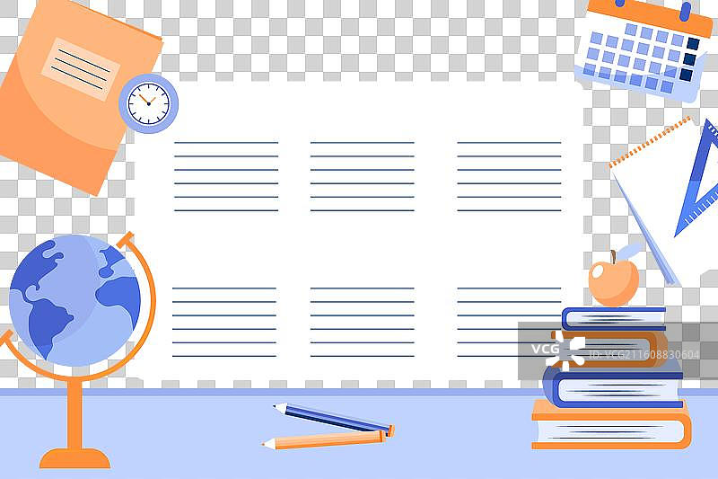 逼真的开学时间表图片素材