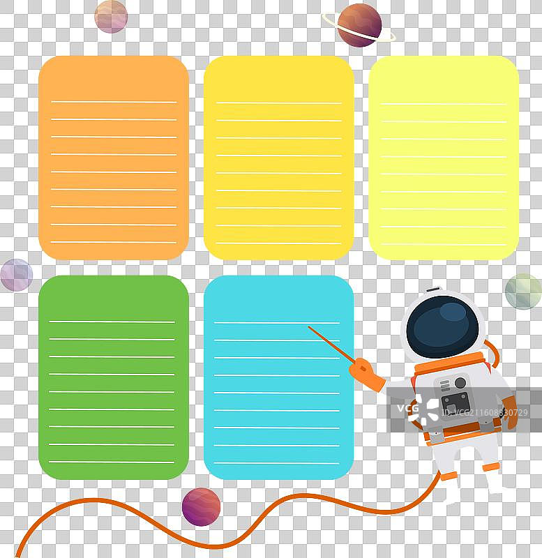 扁平化设计风格的返校时间表图片素材