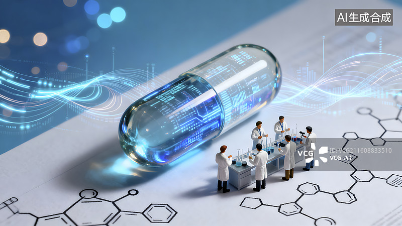 【AI数字艺术】药物胶囊研发 医学研发图片素材