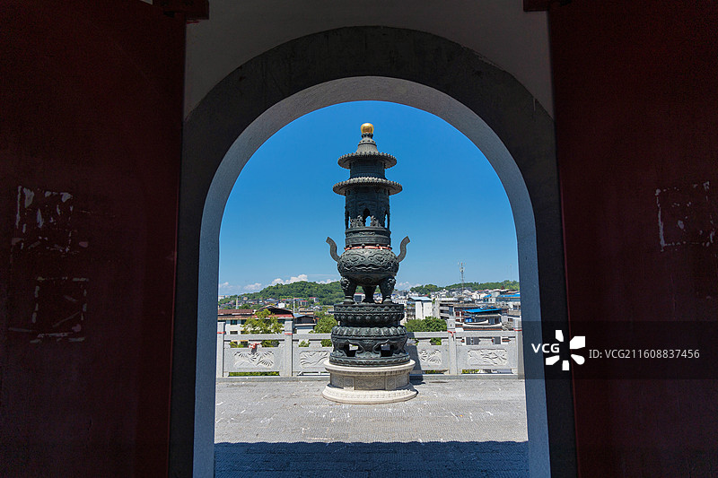 寺庙大香炉图片素材