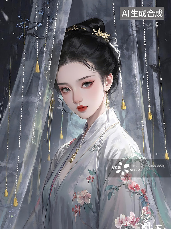 【AI数字艺术】古典美人图片素材