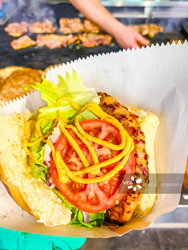 烤肉卷饼美食特写图片素材