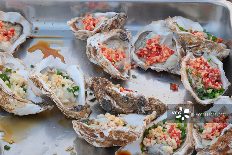 腌制好的烤生蚝牡蛎生的图片素材