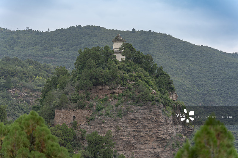山西交城玄中寺秋容塔图片素材
